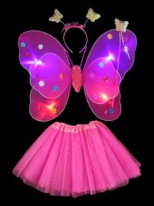 Luminous Butterfly Costume For Girls From 4 Years To 7 Years, One Size - Multicolor - View 6