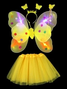 Luminous Butterfly Costume For Girls From 4 Years To 7 Years, One Size - Multicolor - View 3