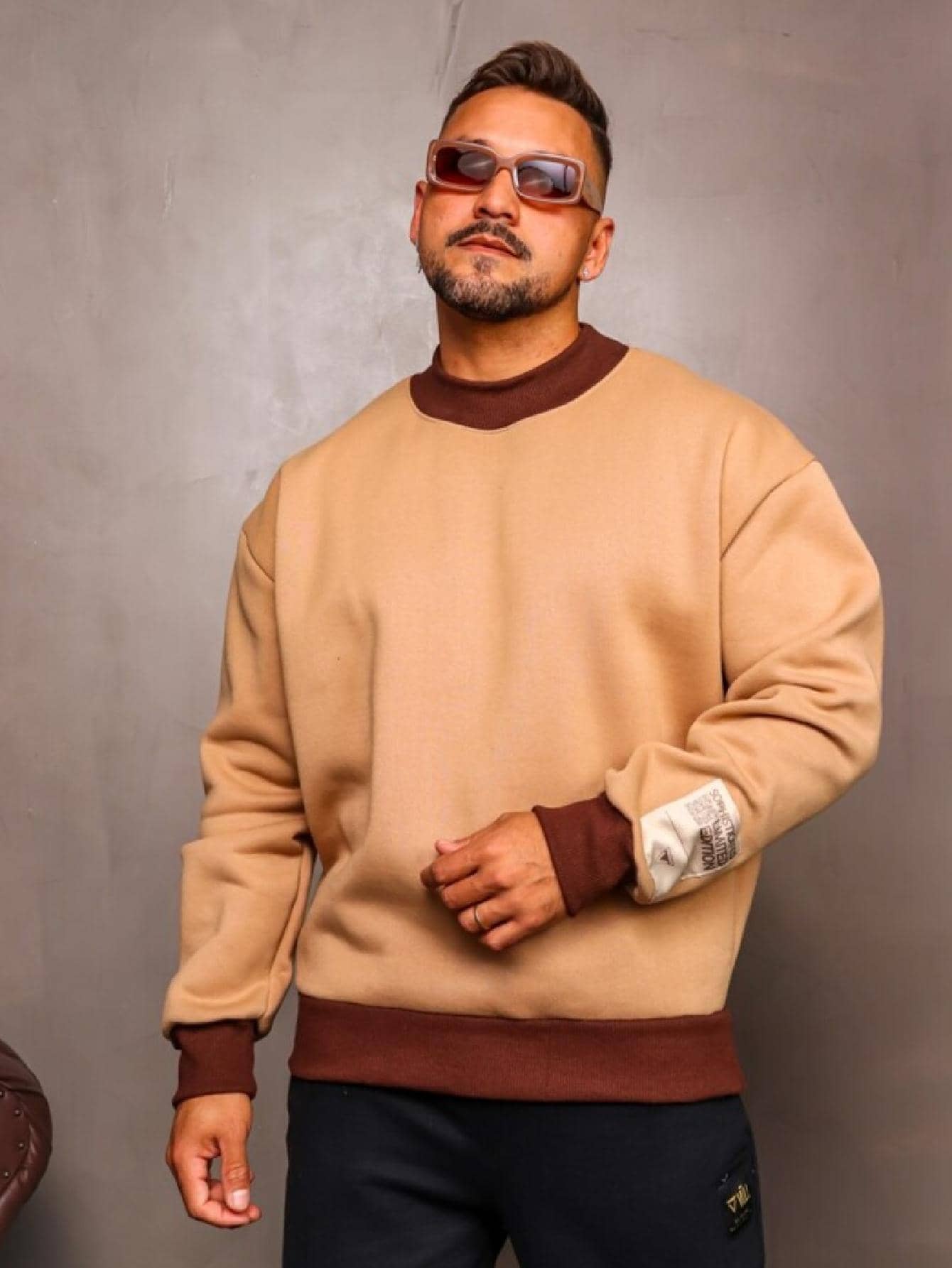 Men Sweatshirts - Màu be - Xem 1
