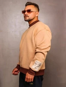 Men Sweatshirts - Màu be - Xem 2