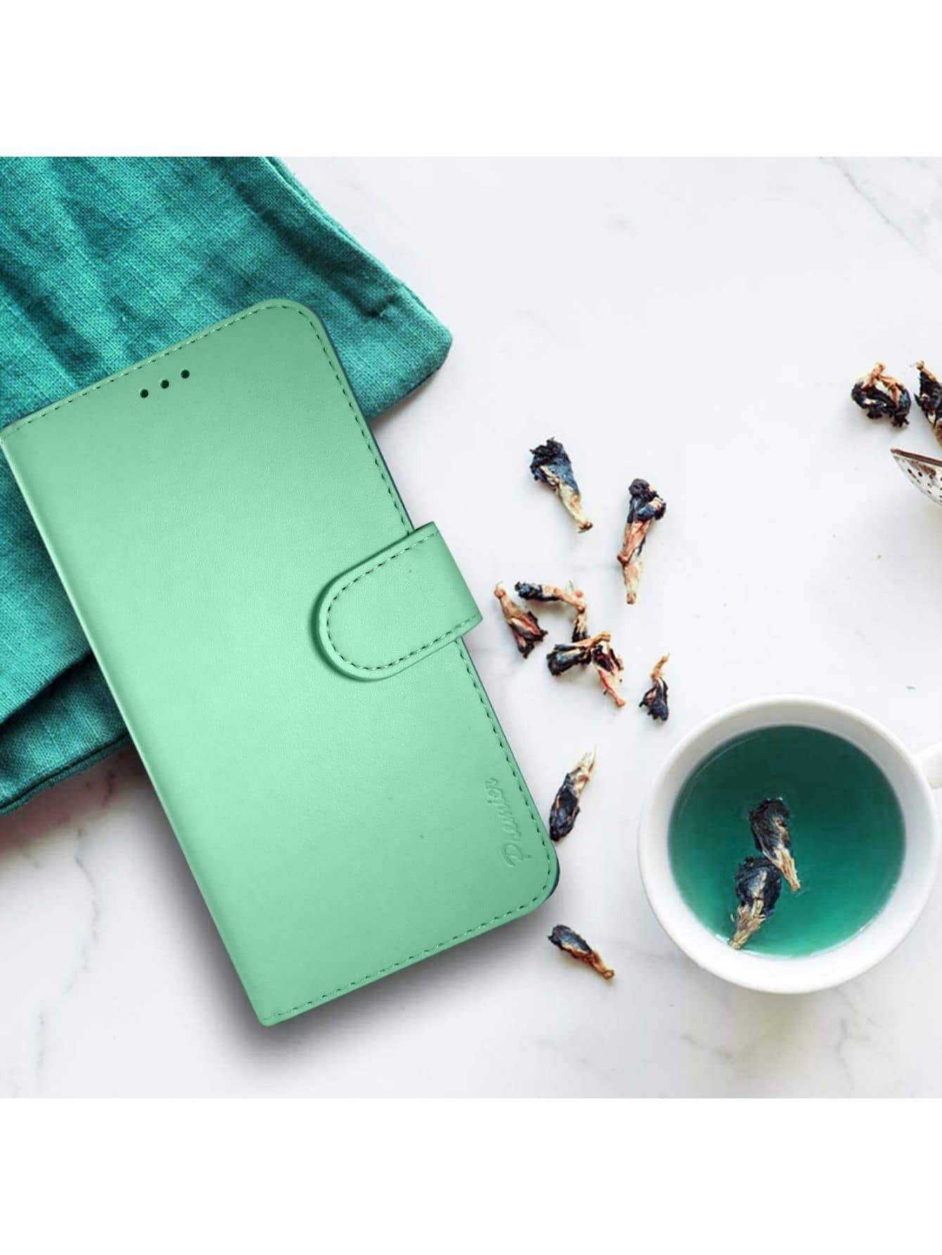 Funda Case Tipo Cartera Premier Diary Para Xiaomi Note 4 - verde menta - Ver 1