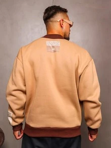 Men Sweatshirts - Màu be - Xem 4