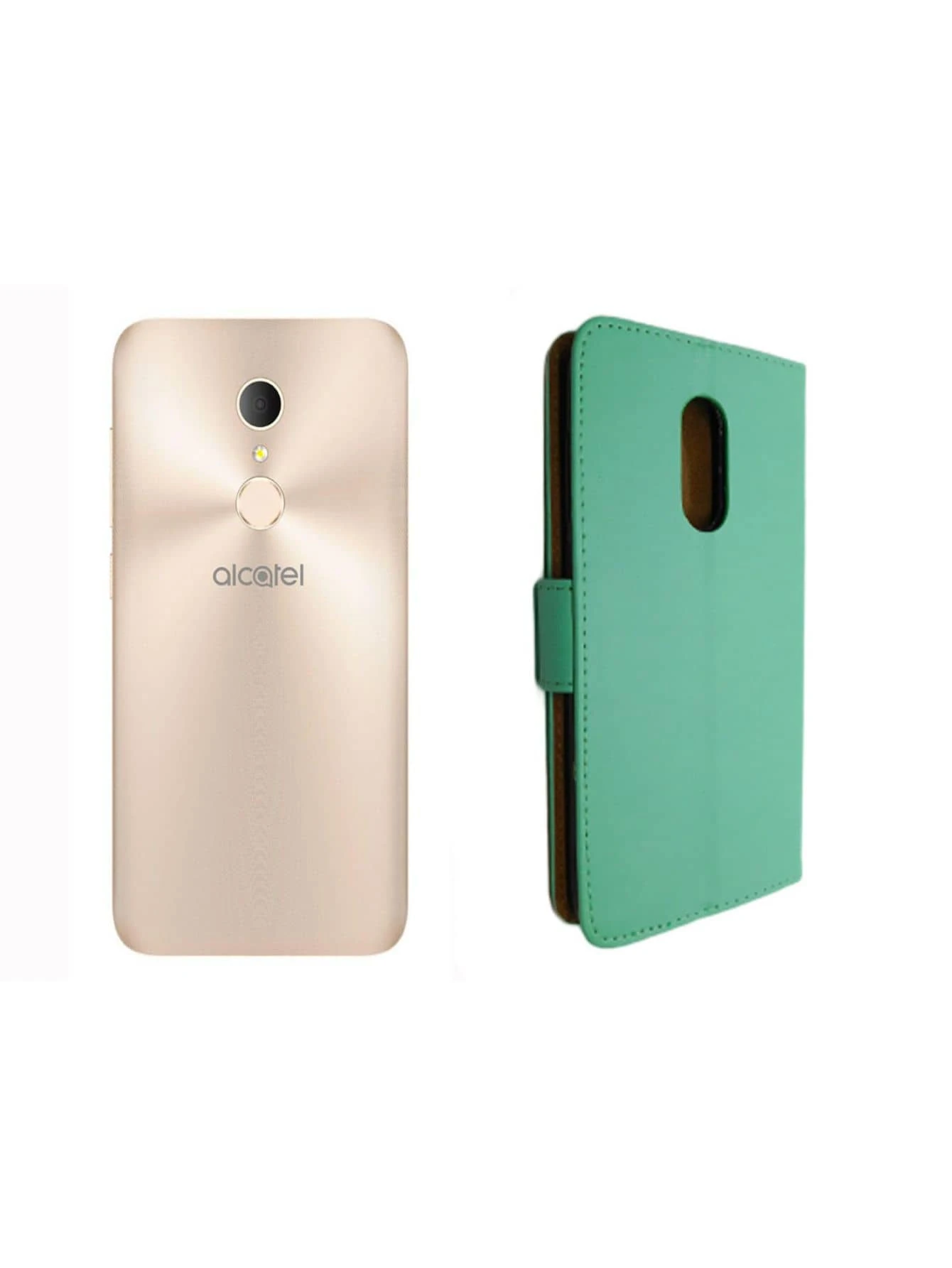 Funda Case Tipo Cartera Premier Diary Para Alcatel A3 Plus - verde menta - Ver 1