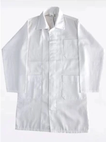Bata De Laboratorio Unisex Gabardina 80% Algodón - Blanco - Ver 2