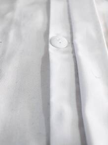 Bata De Laboratorio Unisex Gabardina 80% Algodón - Blanco - Ver 4