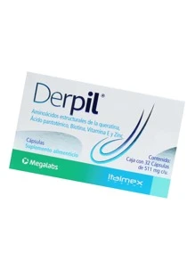 Derpil suplemento alimenticio con 32 cápsulas - Azul y blanco - Ver 2