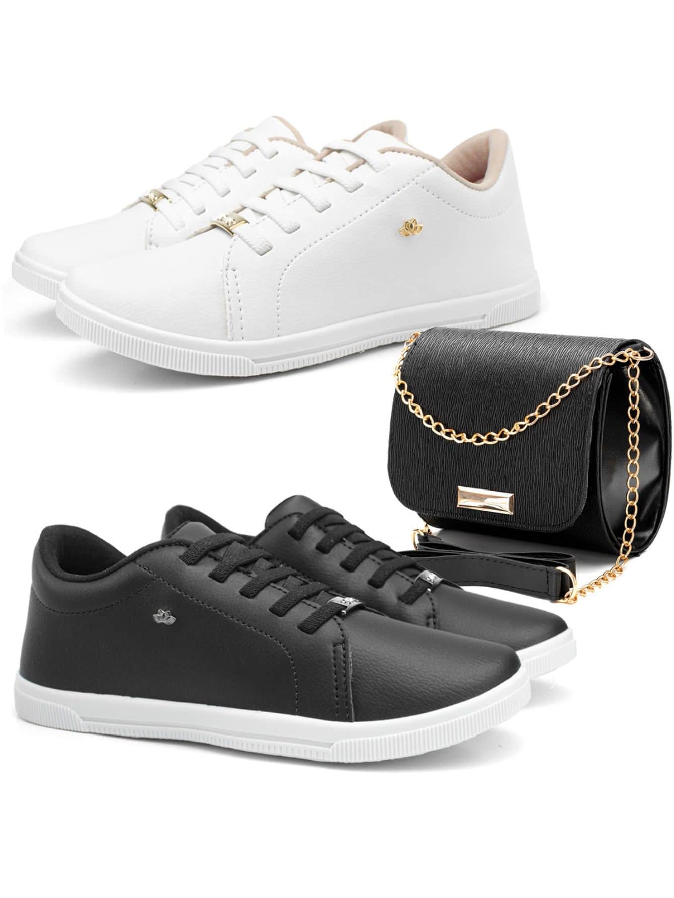 Women Casual Shoes - 黑與白 - 查看 1