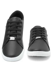 Women Casual Shoes - 黑與白 - 查看 7