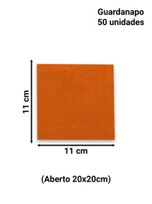 Disposable Napkins - Orange - View 2