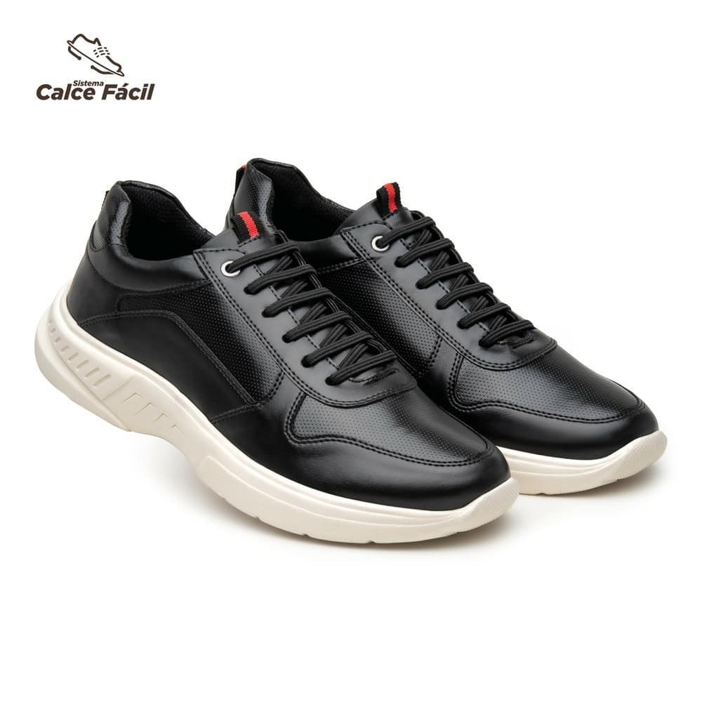 Tênis Casual Masculino - Preto - Visão 1