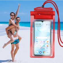 Funda impermeable Bolsa contra agua Anti Fugas para Celular Móvil - Rojo - Ver 1