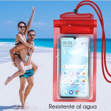 Funda impermeable Bolsa contra agua Anti Fugas para Celular Móvil - Rojo - Ver 9