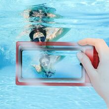 Funda impermeable Bolsa contra agua Anti Fugas para Celular Móvil - Rojo - Ver 2