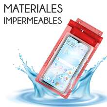 Funda impermeable Bolsa contra agua Anti Fugas para Celular Móvil - Rojo - Ver 5