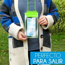 Funda impermeable Bolsa contra agua Anti Fugas para Celular Móvil - Verde - Ver 6