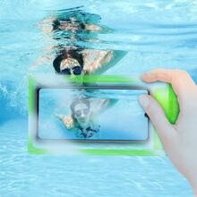 Funda impermeable Bolsa contra agua Anti Fugas para Celular Móvil - Verde - Ver 2