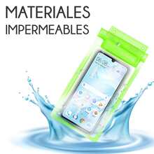 Funda impermeable Bolsa contra agua Anti Fugas para Celular Móvil - Verde - Ver 5