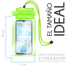 Funda impermeable Bolsa contra agua Anti Fugas para Celular Móvil - Verde - Ver 4