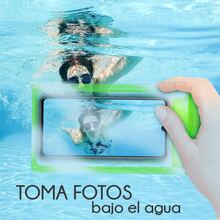 Funda impermeable Bolsa contra agua Anti Fugas para Celular Móvil - Verde - Ver 8