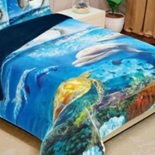 Soft Shearling Reverse Coverlet - Bleu azur - Voir 2