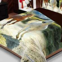 Soft Shearling Reverse Coverlet - Vert - Voir 2