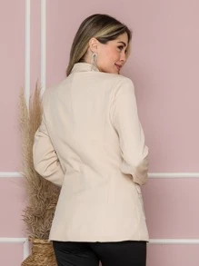 Women Blazers - 米色 - 查看 4