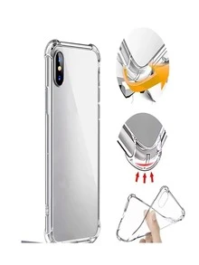 Premium Flexible Silicone Case. Cell Phone Case Compatible With IPhone Reinforced Corners Airbag. (All The Models) - Clear - View 2