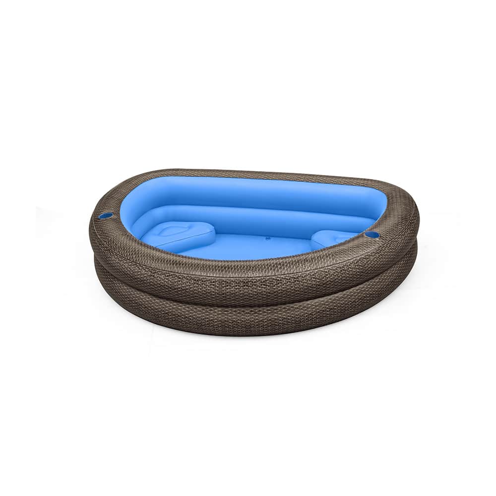 Piscina Inflable Familiar Media Luna 2.31 mts Café Bestway Alberca Inflable con Asientos inflables Piscina Hinchable Familiar