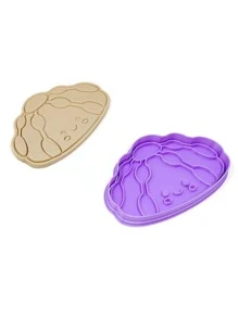 Molde de galleta con diseño kawaii de pan muerto y plantilla del Día de los Muertos para Halloween - Morado - Ver 6