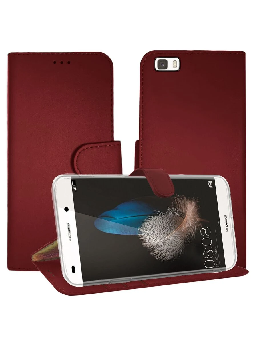 Funda Case Tipo Cartera Premier Diary Para Huawei P8 Lite - Rojo - Ver 1