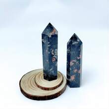 1pc Crystal Stone Decor Loose Powder - Natural Crystal Lotus Jade Pillar - View 5