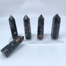 1pc Crystal Stone Decor Loose Powder - Natural Crystal Lotus Jade Pillar - View 2