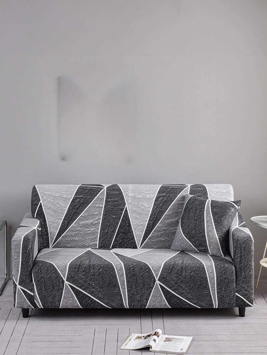 In Tơ sữa Bọc ghế sofa 1 Miếng + 42*42cm Vỏ gối 1 Miếng - Xám - Xem 1
