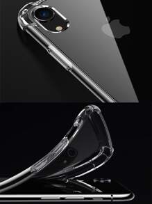 Capa Capinha De Celular iPhone XR anti impacto Transparente Flexível Invisível borda anti queda - Transparente - Visão 4