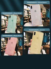 Capa Capinha De Celular iPhone XR anti impacto Transparente Flexível Invisível borda anti queda - Transparente - Visão 6