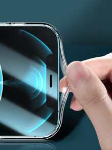 Capa Capinha De Celular iPhone XR anti impacto Transparente Flexível Invisível borda anti queda - Transparente - Visão 5