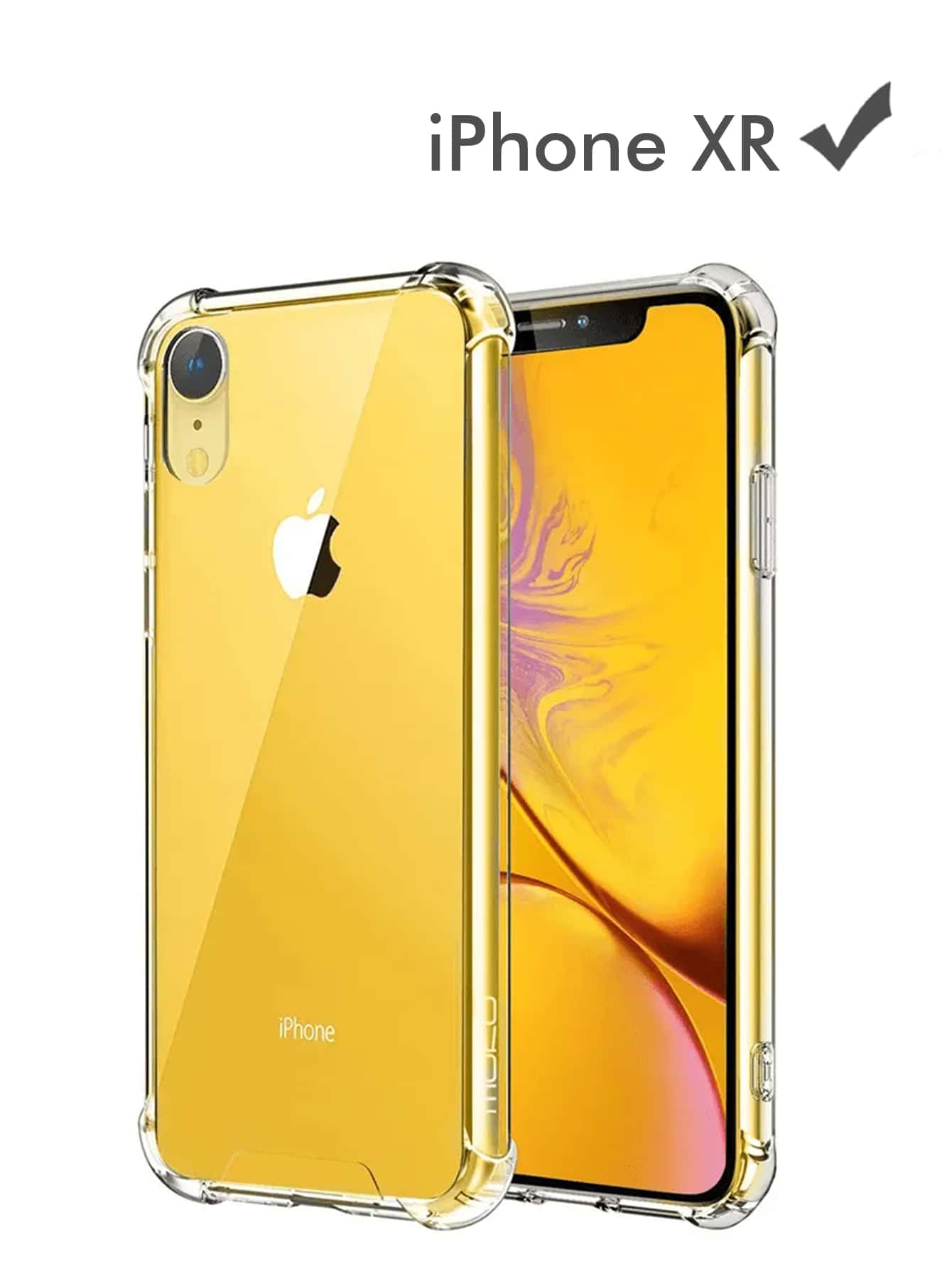 Capa Capinha De Celular iPhone XR anti impacto Transparente Flexível Invisível borda anti queda - Transparente - Visão 1