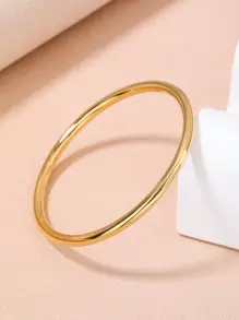1 szt Moda Stal Nierdzewna Lśniący Minimalistyczny Bransoletka Dla kobiet Do codziennej dekoracji