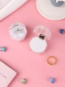 1入組復古亞克力透明戒指盒 - 白色 - 查看 8