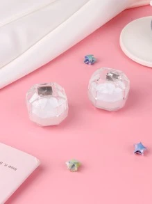 1入組復古亞克力透明戒指盒 - 白色 - 查看 4