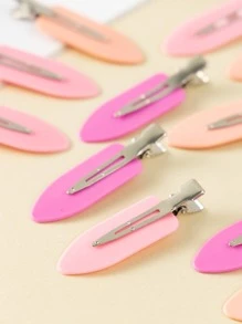 12 piezas en tres colores rosados, pinzas de cabello de flequillo sin costuras para mujeres simples y elegantes, clip de cabello sin costuras para maquillaje, clips laterales, adecuados para lavado facial diario, maquillaje y cuidado de la piel. - Multicolor - Ver 3