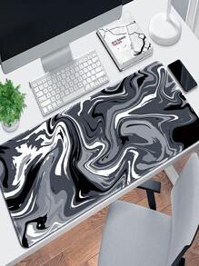 1pc Color Block Mouse Mat - Grey - View 1