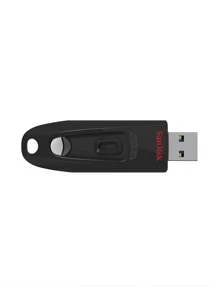 SanDisk Ultra USB 3.0閃存盤CZ48 USB閃存盤16GB 32GB 64GB 128GB 256GB，最高可達100MB/S，黑色隨身碟 - 黑色 - 查看 2