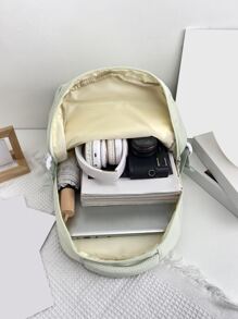 Dễ thương Ở giữa Trung học phổ thông Ba lô Cặp sách Đối với Cô gái Ba lô Đối với Trường học Sinh viên Cặp sách - Màu xanh Bạc hà - Xem 6