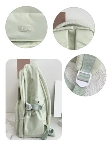 Dễ thương Ở giữa Trung học phổ thông Ba lô Cặp sách Đối với Cô gái Ba lô Đối với Trường học Sinh viên Cặp sách - Màu xanh Bạc hà - Xem 7