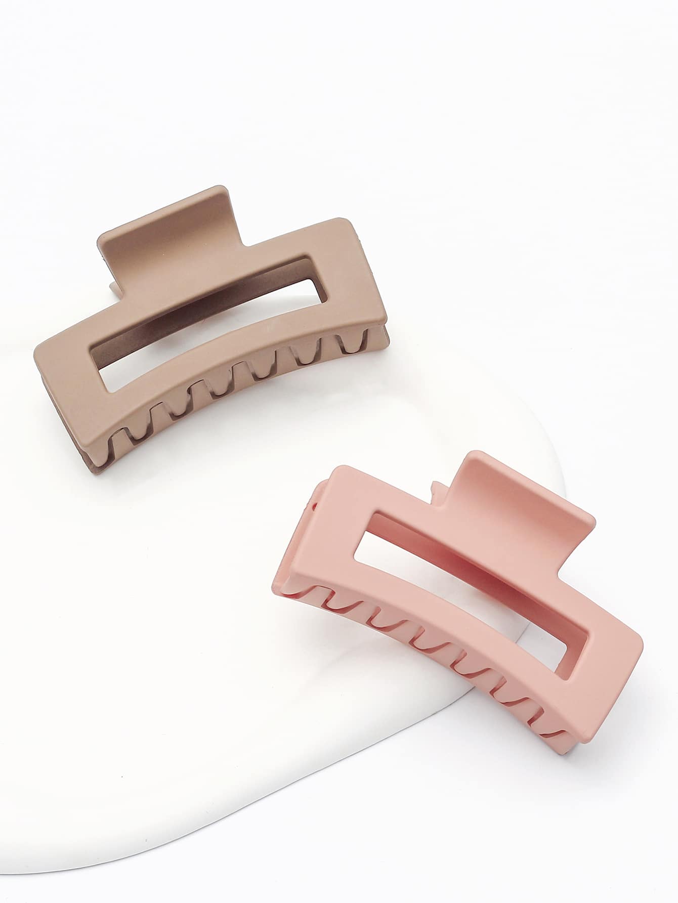 2pcs Rectangle Design Hair Claw