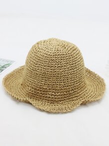 Chất rắn Mũ rơm - Màu Khaki - Xem 3