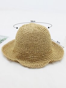 Chất rắn Mũ rơm - Màu Khaki - Xem 2