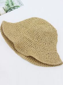 Chất rắn Mũ rơm - Màu Khaki - Xem 7