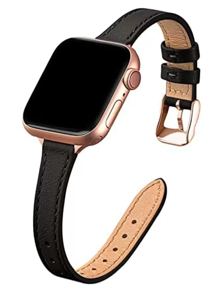 1pc Leather Watch Band For Women, Compatible With Apple Watch Bands Ultra/Se/8/7/6/5/4/3/2/1, Lim Waist Design, Sizes 38/40/41/42/44/45/49mm